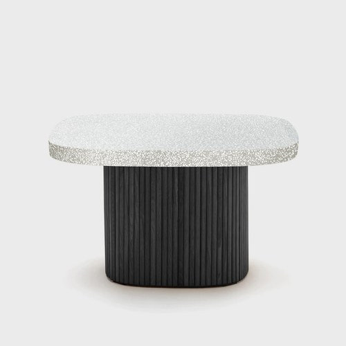 丹麥Tolv 京都園水磨石茶几 (灰/黑)