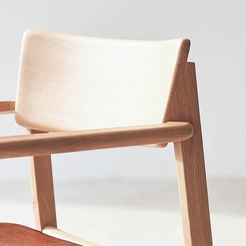 丹麥Tolv Poise典藏實木扶手椅(橡木/皮革椅墊)