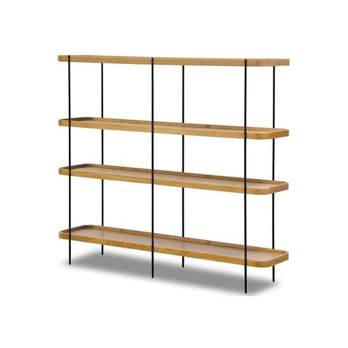 丹麥Tolv Humla 立體邊緣多層置物展架 (橡木、高135 公分)