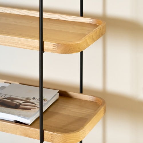 丹麥Tolv Humla 立體邊緣多層置物展架 (橡木、高135 公分)