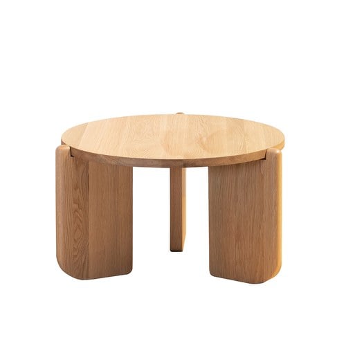 丹麥Tolv 全實木圓形茶几(高43公分)