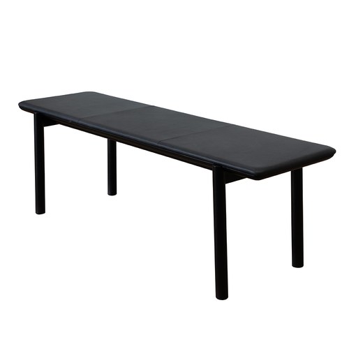 丹麥Tolv Folk北歐森林皮革長凳 (黑)