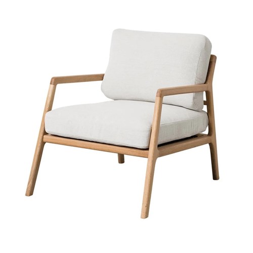 丹麥Tolv 斜背休閒布面單人沙發 (米白)