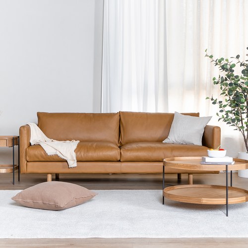 丹麥Tolv Base經典原著三人沙發 (焦糖)