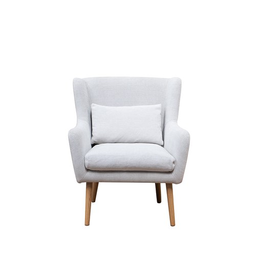 丹麥Tolv 北歐優雅扶手單人沙發 (米白)