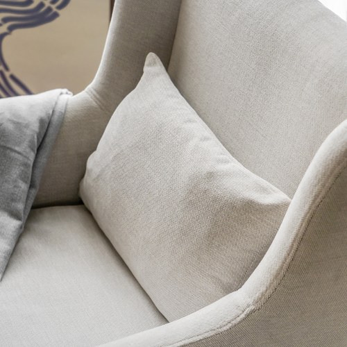 丹麥Tolv 北歐優雅扶手單人沙發 (米白)