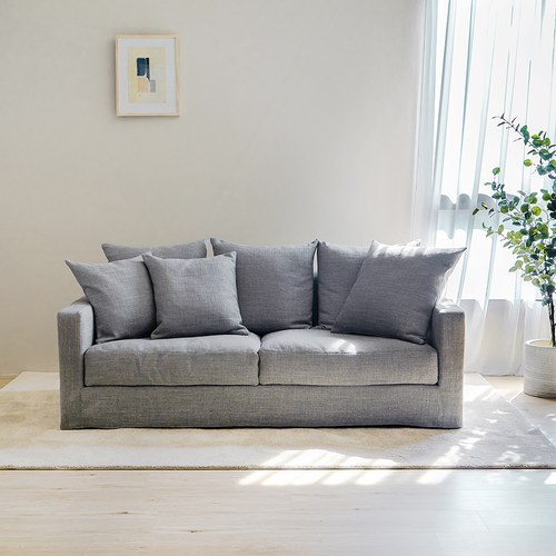 丹麥Tolv Sloopy自由氣息法式三人沙發(灰)