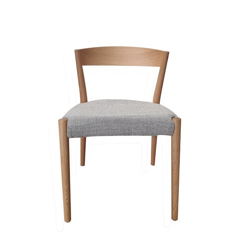 丹麥Tolv 一字靠背單椅 (布面/暖灰)