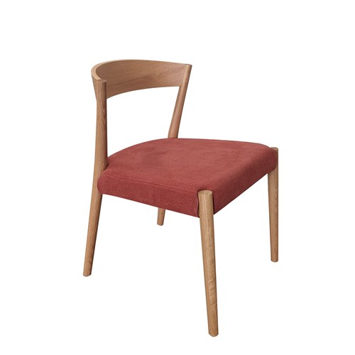 丹麥Tolv 一字靠背單椅 (布面/磚紅)