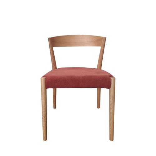 丹麥Tolv 一字靠背單椅 (布面/磚紅)
