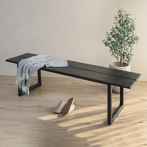 丹麥Tolv Hover設計師輪廓長凳(黑色/170公分)