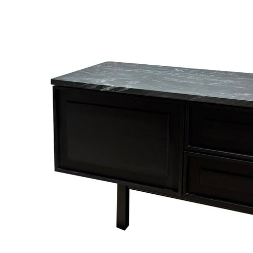 丹麥Tolv Yorke 黑色大理石電視櫃(200公分)