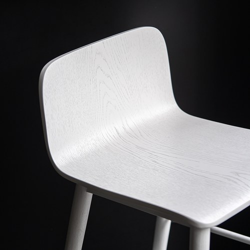 丹麥Tolv Tami 簡約L型高腳吧台椅 (白)