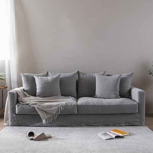 丹麥Tolv Sloopy自由氣息法式3.5人沙發 (淺灰)