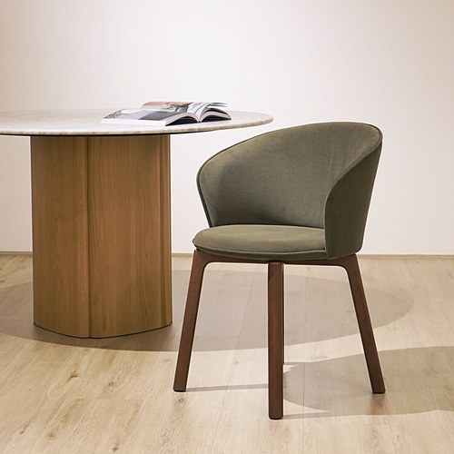 丹麥Tolv Glide滑翔扶手單椅 (橄欖綠貓抓布)