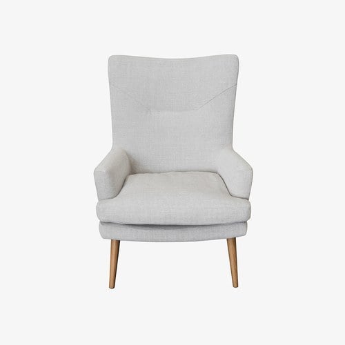 丹麥Tolv 一字縫線單人沙發 (米白)