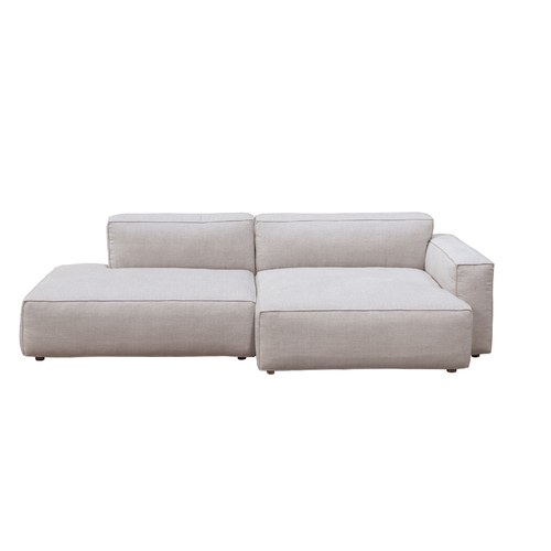 丹麥Tolv Baker積木布面沙發 (右向、麻灰)