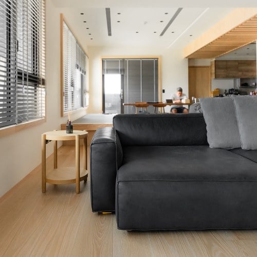 丹麥Tolv Baker積木皮革沙發 (左向、黑)