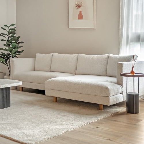 丹麥Tolv Sequel 簡約永恆右向L型沙發 (雪白、280公分)