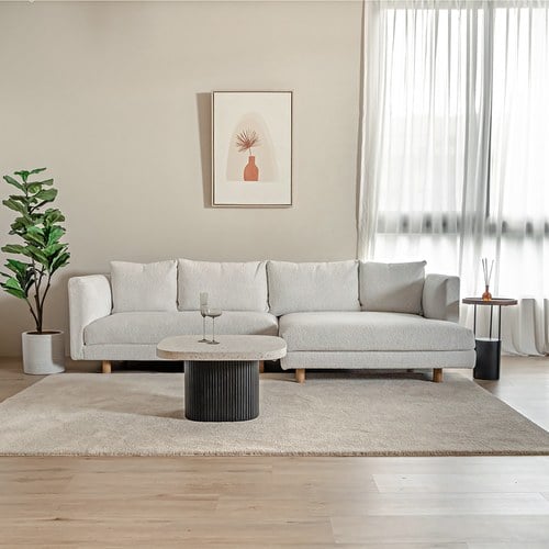 丹麥Tolv Sequel 簡約永恆右向L型沙發 (雪白、280公分)