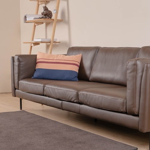 波蘭 Sits Sigge派皮酥塔皮革3.5人沙發 (深棕)