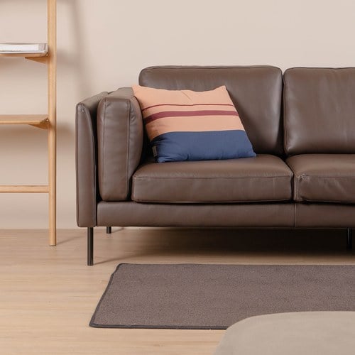 波蘭 Sits Sigge派皮酥塔皮革3.5人沙發 (深棕)