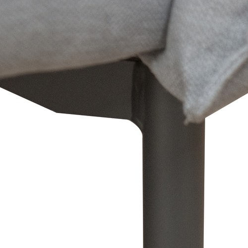 波蘭Sits Hugo金屬腳布面三人沙發 (亮灰G)