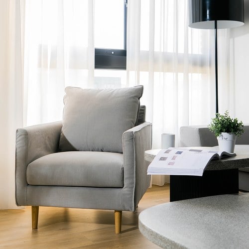 波蘭Sits Sally 家庭好時光單人沙發 (灰米O)