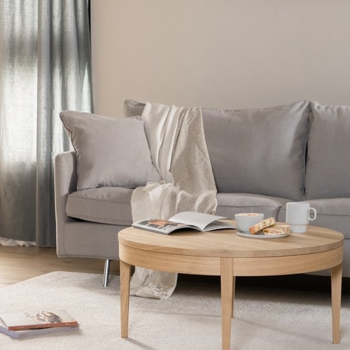 波蘭Sits Julia俐落金屬腳三人沙發 (灰米C)