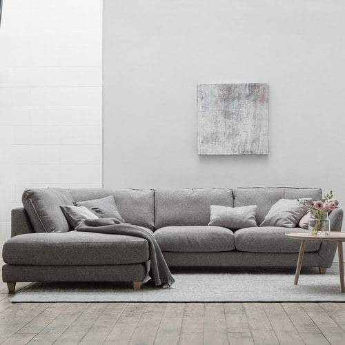 波蘭Sits Viktoria沉浸於美好暖陽左向L型沙發 (灰米、寬302公分)