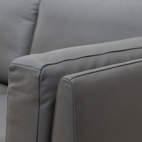 波蘭 Sits Sigge派皮酥塔皮革四人沙發 (鐵灰)