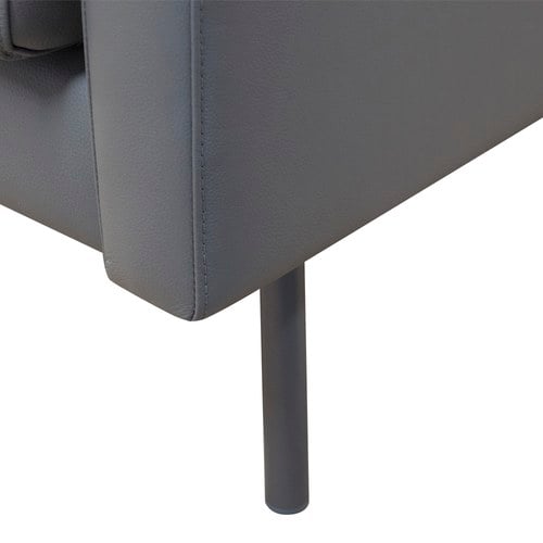 波蘭 Sits Sigge派皮酥塔皮革四人沙發 (鐵灰)