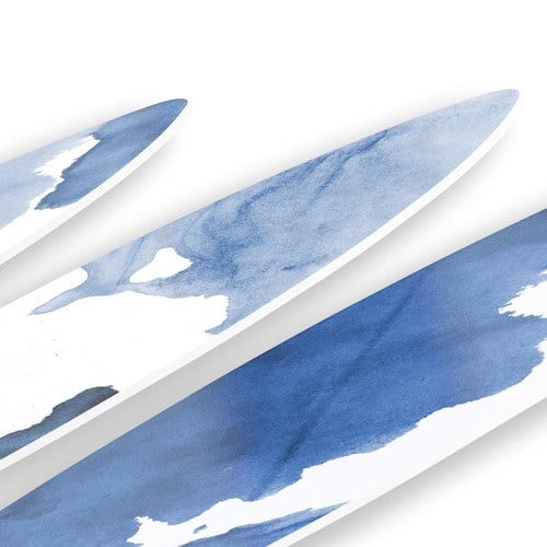 美國TwoPalms 藍水墨浪板掛畫組 (107公分)