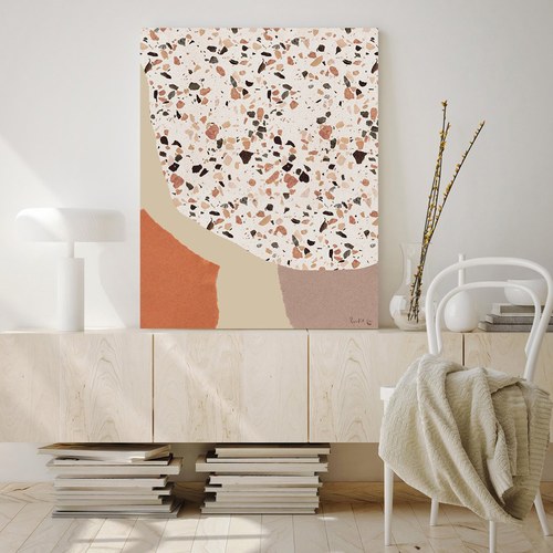 美國TwoPalms 峽谷砂石抽象拼貼掛畫 (64公分)