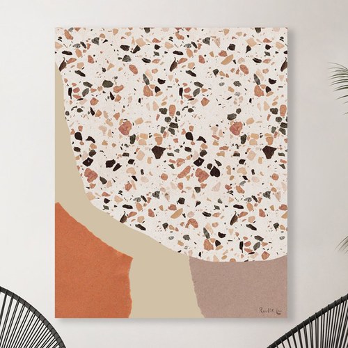 美國TwoPalms 峽谷砂石抽象拼貼掛畫 (64公分)