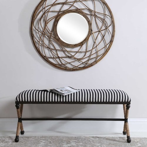 美國 Uttermost 海軍風船帆鐵件長凳