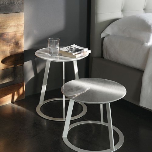 義大利HORM ALBINO FAMILY 大理石邊桌 (白)