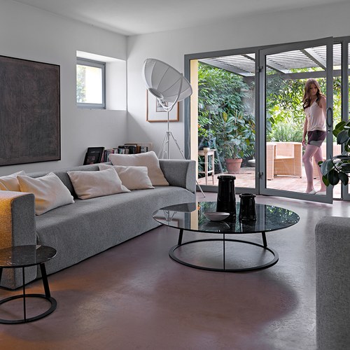 義大利HORM ALBINO FAMILY 大理石咖啡桌 (黑、直徑90公分)