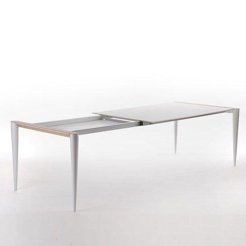 義大利HORM BOLERO奈米錐形腳可延伸餐桌 (白)