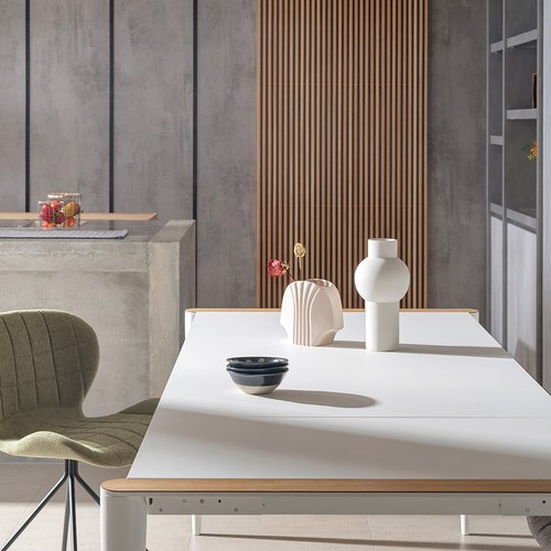 義大利HORM BOLERO奈米錐形腳餐桌 (白)