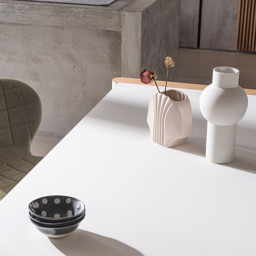 義大利HORM BOLERO奈米錐形腳餐桌 (白)