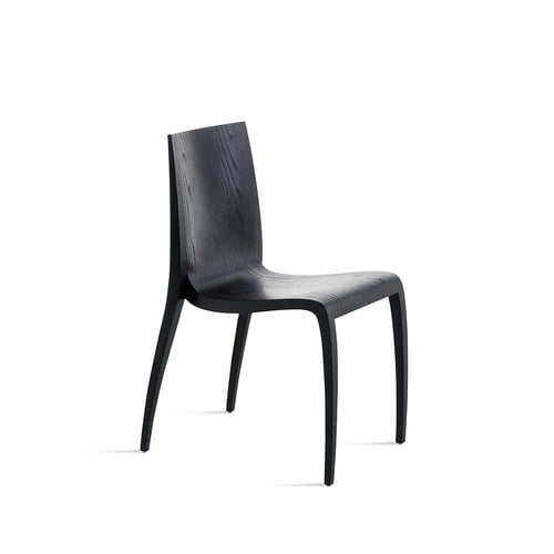 義大利HORM ki流線壓紋可堆疊單椅 (黑梣木)