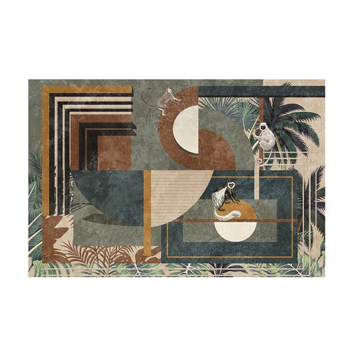 印克Inkiostro Bianco 藝術家訂製地毯 (叢林幾何)