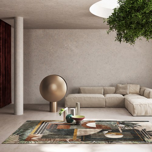 印克Inkiostro Bianco 藝術家訂製地毯 (叢林幾何)