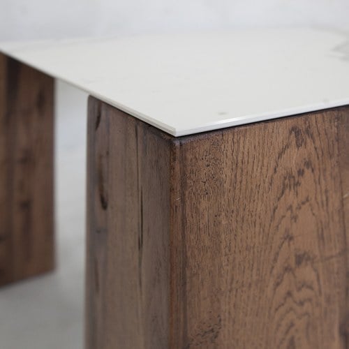 義大利OliverB 陶瓷實木柱腳餐桌 (長220公分)