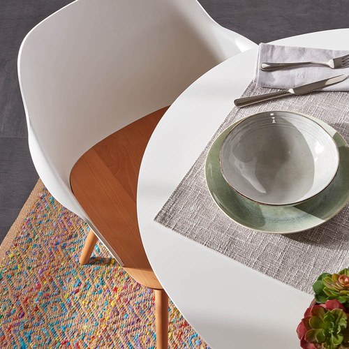 夏馬Shiamal Home 奧克蘭橢圓可延伸餐桌 (消光白)