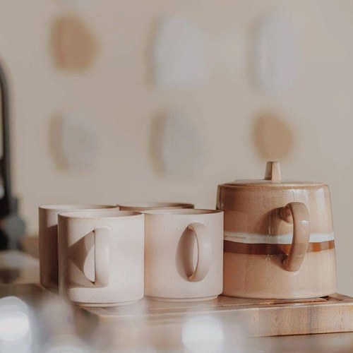 荷蘭 HkLiving 70年代寫意復古茶壺 (棕)