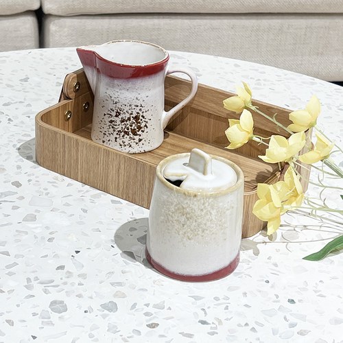 荷蘭 HkLiving 70年代寫意復古牛奶壺糖罐組 (紅)