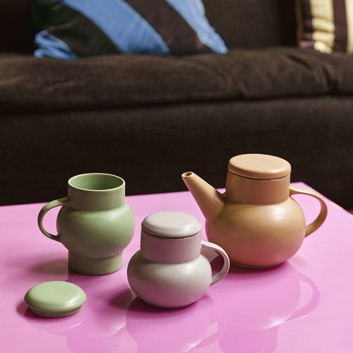 荷蘭 HkLiving 和風燈籠造型附蓋馬克杯 (綠)