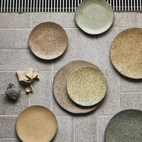 荷蘭 HkLiving 噴墨藝術餐盤2入組 (橘、小)